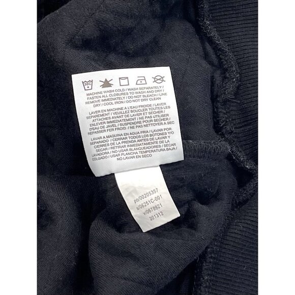 CONVERSE x Jack Purcell Mens MEDIUM Black Quilted L/S Pullover SWEATSHIRT EUC - Picture 9 of 9